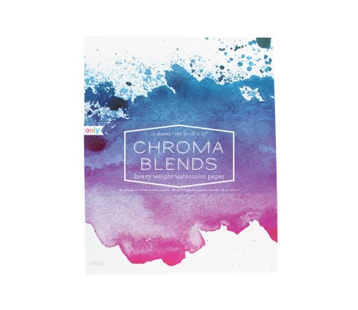 OOLY - Aquarellblock"Chroma Blends™", 15 hochwertige, säurefreie Blätter