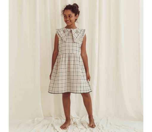 LIILU - Kleid "CAMILA", check, Biobaumwolle