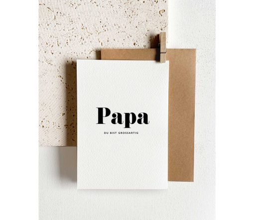 Unique Love - Klappkarte "Papa du bist großartig"