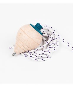 Me&Mine -  Wurfkreisel mit Seil "Wooden Top", Blue