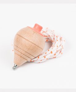 Me&Mine -  Wurfkreisel mit Seil "Wooden Top", Coral