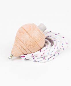 Me&Mine -  Wurfkreisel mit Seil "Wooden Top", Grey