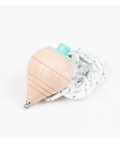 Me&Mine -  Wurfkreisel mit Seil "Wooden Top", Mint