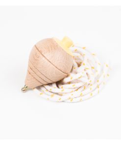 Me&Mine -  Wurfkreisel mit Seil "Wooden Top", Yellow