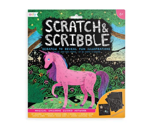 OOLY - Kratzbilder, Scratch & Scribble "Magical Unicorn" Artist Set