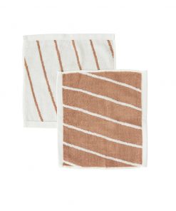 OYOY - Waschlappen "RAITA" 2er Set, Biobaumwolle, Striped