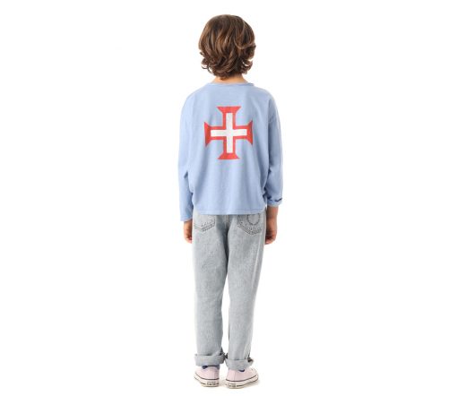 PiuPiuChick - Longsleeve "Sea People", Sea Blue, Biobaumwolle – Bild 4