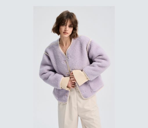 Alwero - LIMITED EDITION, Jacket Women CLOUDY, Biowolle, Lilanice