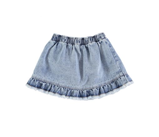 PiuPiuChick - Jeans Rock mit Rüschen, light denim – Bild 3