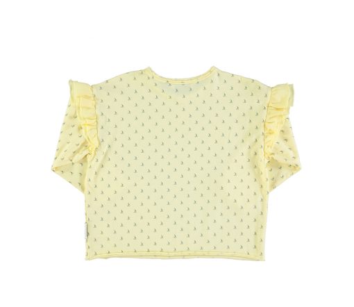 PiuPiuChick - Longsleeve "Boats", Yellow, Biobaumwolle – Bild 2