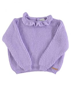 PiuPiuChick - Strickpullover "Collar", Lilac, Alpaka/Wolle Mix