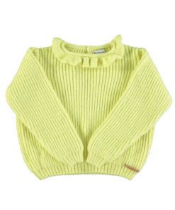 PiuPiuChick - Strickpullover "Collar", Mint, Alpaka/Wolle Mix