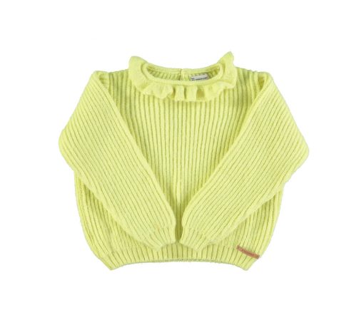 PiuPiuChick - Strickpullover "Collar", Mint, Alpaka/Wolle Mix