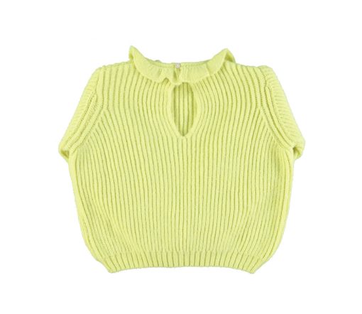 PiuPiuChick - Strickpullover "Collar", Mint, Alpaka/Wolle Mix – Bild 4