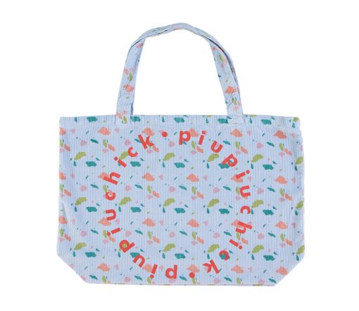 PiuPiuChick - Tragetasche, groß, "XL LOGO Geometric Print", Kord, Multicolour