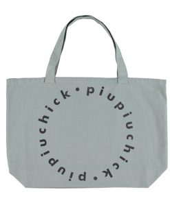PiuPiuChick - Tragetasche, groß, "XL LOGO", Canvas, SageGreen