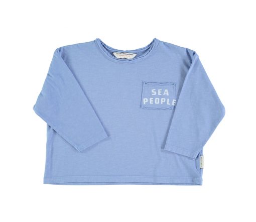 PiuPiuChick - Longsleeve "Sea People", Sea Blue, Biobaumwolle