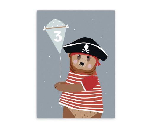 Nellie&Finn - Postkarte "3. GEBURTSTAG"