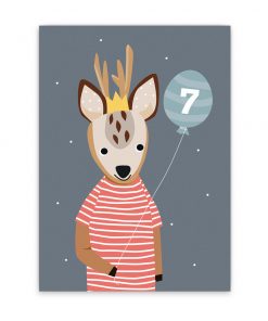 Nellie&Finn - Postkarte "7. GEBURTSTAG"