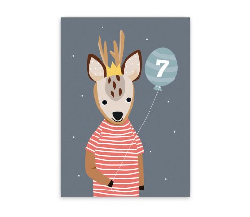Nellie&Finn - Postkarte "7. GEBURTSTAG"