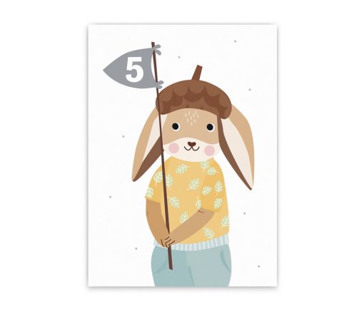 Nellie&Finn - Postkarte "5. GEBURTSTAG"