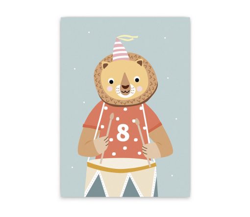 Nellie&Finn - Postkarte "8. GEBURTSTAG"