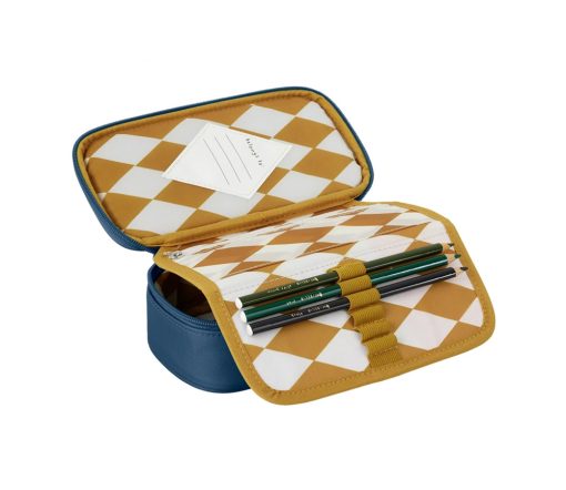 Fabelab - Stiftemäppchen "Time for School", navy – Bild 3