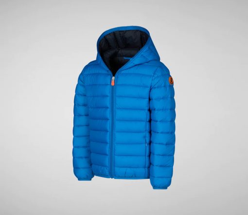 Save the Duck - Übergangs-Daunenjacke mit Kapuze "DONY", Vegan, blue berry