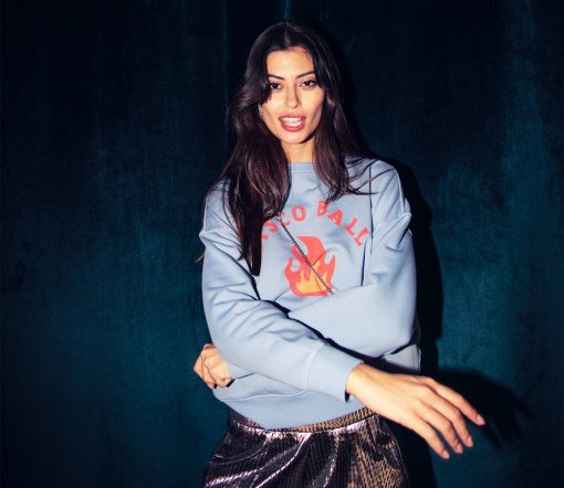 Sisters Department - Sweatshirt, "Disco Ball", blue, Biobaumwolle – Bild 4