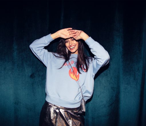 Sisters Department - Sweatshirt, "Disco Ball", blue, Biobaumwolle – Bild 2