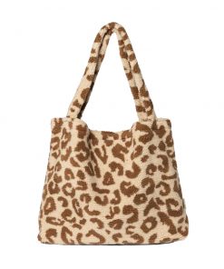 Studio Noos - Mom Bag "Beige Leopard Teddy"