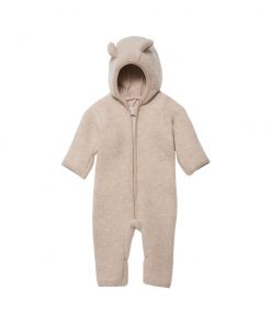 Huttelihut -  Kinderwagenanzug M "Pram Suit Ears ALLIE", camel, Wolle ultrasoft