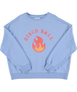 Sisters Department - Sweatshirt, "Disco Ball", blue, Biobaumwolle