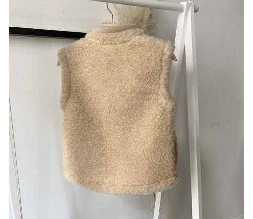 Alwero - Bodywarmer WALKES Junior, Biowolle, Beige – Bild 3