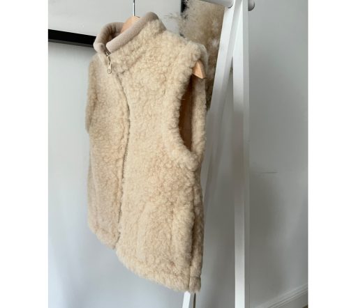Alwero - Bodywarmer WALKES Junior, Biowolle, Beige – Bild 2