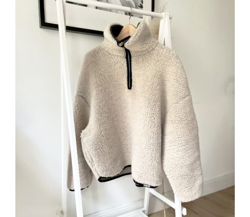 Alwero – Sweater BEL, Oversize, Sand Brown, Biowolle