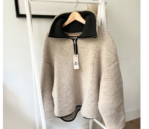 Alwero – Sweater BEL, Oversize, Sand Brown, Biowolle – Bild 2