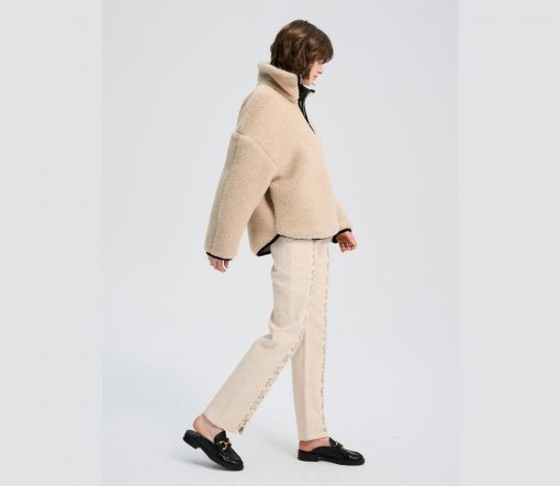 Alwero – Sweater BEL, Oversize, Sand Brown, Biowolle – Bild 7