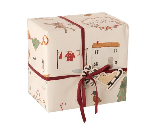 Maileg -  Geschenkpapier, "Cosy Christmas" - Rolle 10m – Bild 2