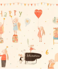 Maileg -  Geschenkpapier, "Happy Birthday" - Rolle 10m