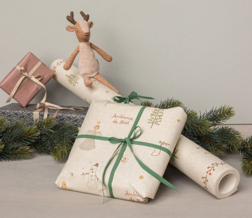 Maileg -  Geschenkpapier, "Weihnachten" - Rolle 10m – Bild 2