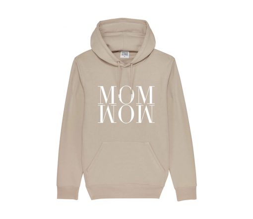 Unique Love - Hoodie "MOM WOW", sand, Biobaumwolle – Bild 2
