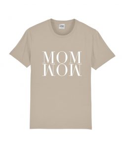 Unique Love - T-Shirt "MOM WOW", sand, Biobaumwolle