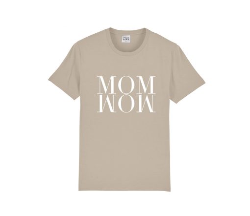 Unique Love - T-Shirt "MOM WOW", sand, Biobaumwolle