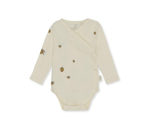 Konges Sløjd - Newborn Baby Body, Lemon, Biobaumwolle