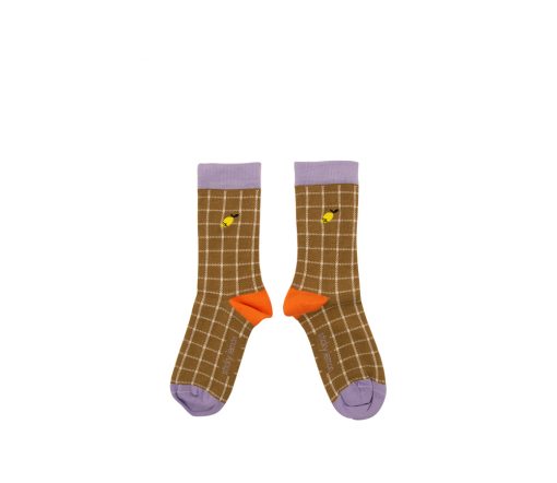 Sticky Lemon - Socken "Farmhouse", check soil green