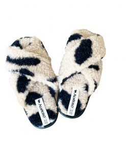 Alwero - Hausschuhe Flip-Flop, TWENN X, LEO Gepard, Biowolle