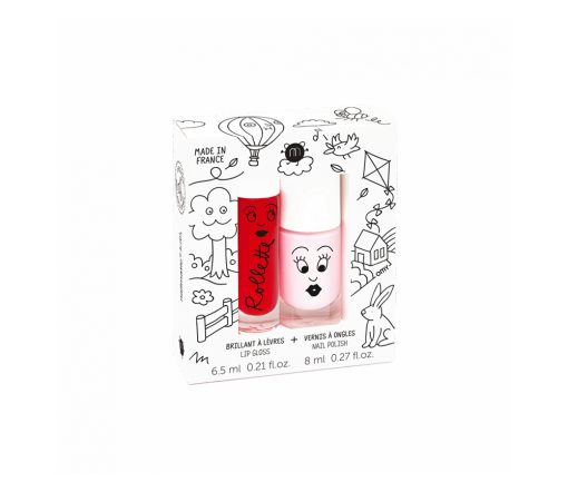Nailmatic - Nagellack/Lip Gloss 2er Set "KIDS COTTAGE", Bella, Cherry, vegan