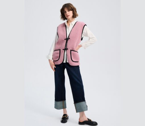 Alwero - Bodywarmer "Alpen 2.0" Adult, Biowolle, Venetian Pink, ultra light – Bild 3