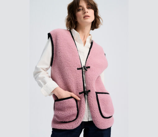 Alwero - Bodywarmer "Alpen 2.0" Adult, Biowolle, Venetian Pink, ultra light – Bild 4